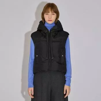 She S miss жилет с капюшоном из утиного пуха SSdvto42010 blacks/55