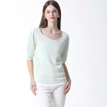 She S рукава подбородка объемный трикотажный топ цена 168 000 вон Light melange (LM)/55