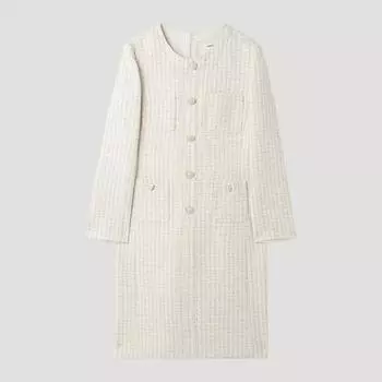 She Smiss Блестящее твидовое платье Swwopp11010 Cr creamy/55