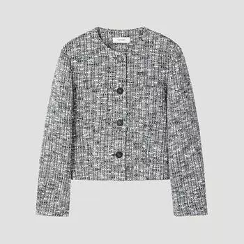 She Smiss Glitter Patch Pocket Tweed Jacket Swwjkp12100 Na navy/55