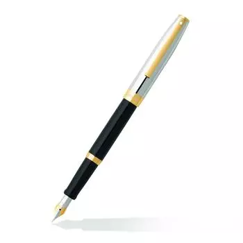 Sheaffer Sagaris Stylo плюмовые пуанты с капюшоном, хромированными и акцентами или Royaume (нуар) (Импорт уни)