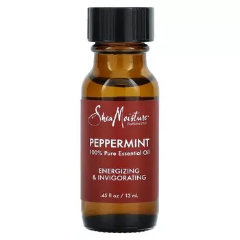 SheaMoisture, 100% чистое эфирное масло, перечная мята, 0,45 жидких унций (13 мл)