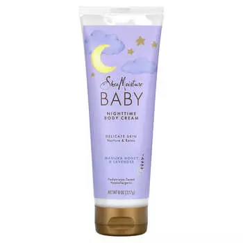 SheaMoisture, Baby, ночной крем для тела, мед манука и лаванда, 8 унций (227 г)