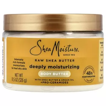SheaMoisture, Deeply Hydrating Body Butter, Raw Shea Butter, 326g (11.5oz)