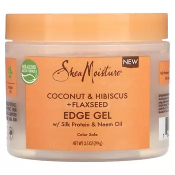 SheaMoisture, Edge Gel, кокос и гибискус + льняное семя, 3,5 унции (99 г)