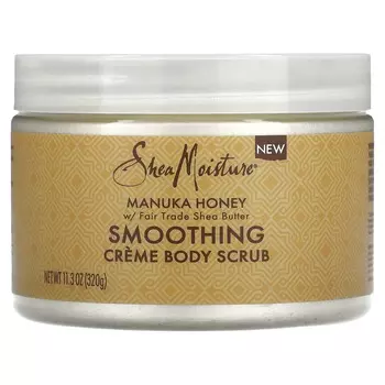 SheaMoisture, Манука Мед, Разглаживающий крем-скраб для тела, 11,3 унции (320 г)