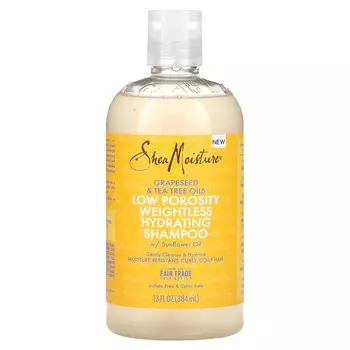 SheaMoisture, Масло виноградных косточек и масло чайного дерева, Низкая пористость, Невесомый увлажняющий шампунь, 13 жидких унций (384 мл)