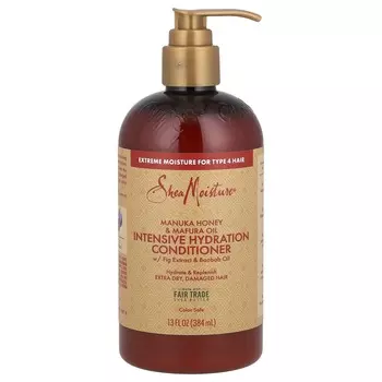 SheaMoisture, мед манука и масло мапура, интенсивный увлажняющий кондиционер, 13 жидких унций (384 мл)