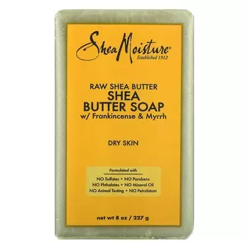 SheaMoisture, мыло из сырого масла ши, ладан и мирра, 8 унций (227 г)
