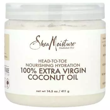 SheaMoisture, Питательное увлажнение с головы до ног, 100% кокосовое масло первого отжима, 14,5 жидких унций (411 мл)