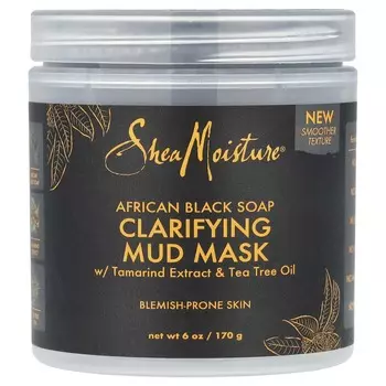 SheaMoisture, Purifying Mud Beauty Mask, African Black Soap, 6 oz (170 g)
