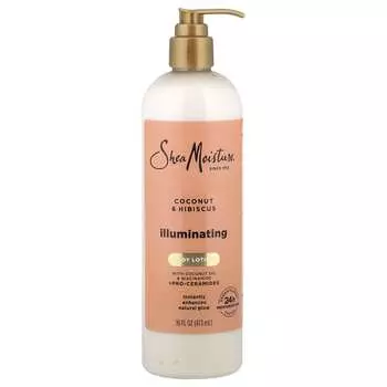 SheaMoisture Сияющий лосьон для тела, Кокос и Гибискус, 473мл (16 жидких унций)
