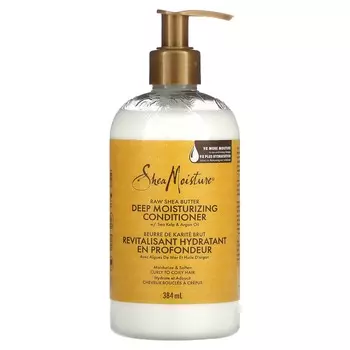 SheaMoisture, сырое масло ши, глубоко увлажняющий кондиционер, для вьющихся или волнистых волос, 13 жидких унций (384 мл)
