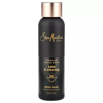 SheaMoisture Успокаивающий и очищающий гель для душа, африканское черное мыло, 532 мл (18 жидких унций)