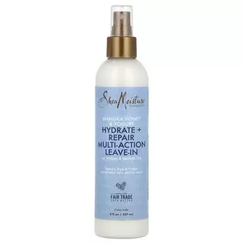 SheaMoisture, увлажняющее + восстанавливающее многофункциональное несмываемое средство, мед манука и йогурт, 8 жидких унций (237 мл)