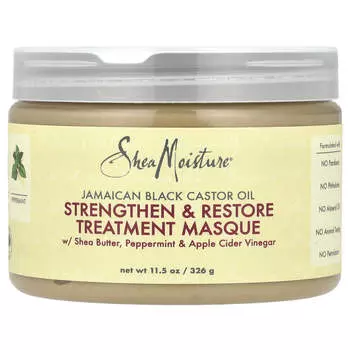SheaMoisture, Ямайское черное касторовое масло, укрепляющая и восстанавливающая лечебная маска, 11,5 унций (326 г)