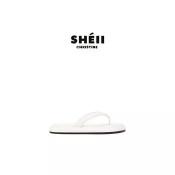 Sheepskin, a pair of beach vacation thick-soled flip-flops, women s summer cool slippers for external wear 35