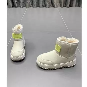 Sheepskin and fur integrated snow boots women s 2024 autumn and winter new thick-soled sleeve thickened warm casual fashion cotton shoes 35