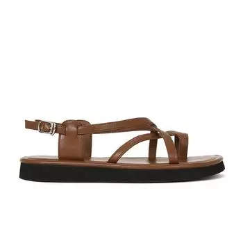 Sheepskin retro cross-strapped toe sandals women s summer wear platform beach shoes cool slippers 35