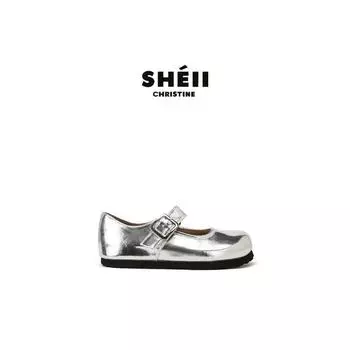 Sheepskin version~ 3.5cm inner height increase single shoes Velcro genuine leather Mary Jane shoes women 35