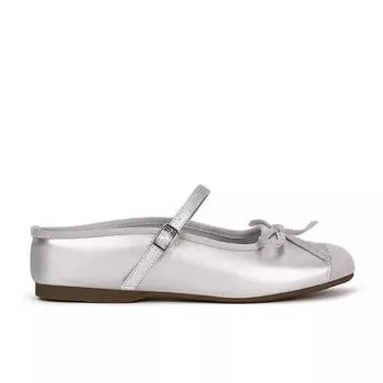 Sheepskin version bow inner height increase light mouth color matching flat-soled single shoes bag head half slippers women s ballet shoes 35