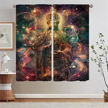 Sheer Curtains on Offer Free Shipping KSitigarbha Curtain Rods Blind Living Room Curtain for Children s Room Window Blinds Curls W50xH70cmx2pcs-CL
