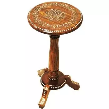 Sheesham деревянный белый резной круглый красивый дизайн резной столик 60.96 см кофе уличный