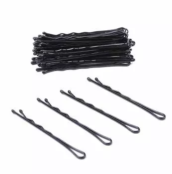 shefun Заколка для волос Волосы Волосы Золотистый цвет 50 штук JP146 Набор, Связка, Челка, Композиция, Зажим, Черный, Заколка, Милый, Дамы, Девочки, (черный (С5-Б))