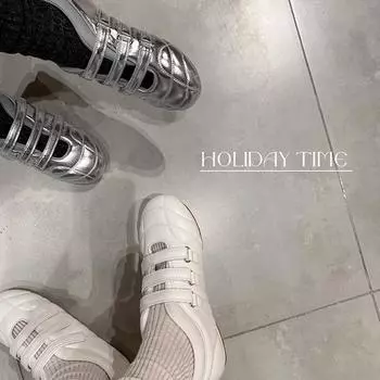 [Shei Su Yinyin] Fashion Essence~ Three Velcro Casual Functions Mary Jane Single Shoes Women s Bowling Shoes 35 серебряный