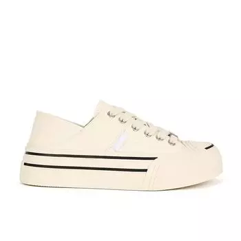 [sheii]~ Women s shoes spring and summer open smile platform casual canvas board shoes women s white shoes 34