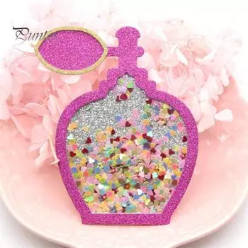 Шейкер для флаконов духов Металлические штампы для резки DIY Скрапбукинг Бумага для открыток Альбом для творчества серебряный