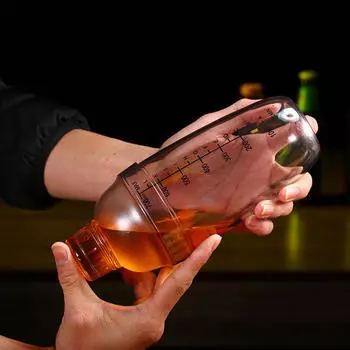 Шейкер для коктейлей, барный инструмент, аксессуары, миксер для напитков с весами для вечеринки 700ml