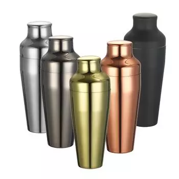 Шейкер для коктейлей Барный шейкер, Арт-деко, 500 мл серебряный