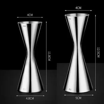 Шейкер для коктейлей Отличный серебряный джиггер в японском стиле Простой джиггер для коктейлей