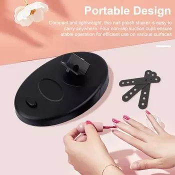 Шейкер для лака для ногтей с регулируемым ремешком, миксер для краски, флакончик для лака для ногтей, гель-лака, клея для ресниц, встряхиватель, равномерно распределяющий инструменты UK серебряный