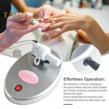 Шейкер для лака для ногтей, встряхиватель для бутылок с краской, портативный миксер для краски, 3200 встряхиваний/мин, шейкер для ногтей, чернила для татуировки без помощи рук чёрный