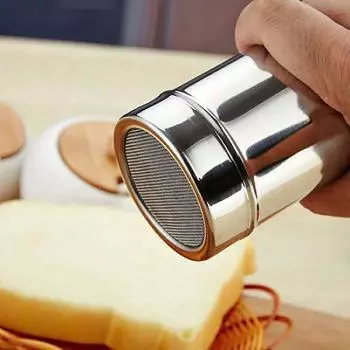 Шейкер для шоколада из нержавеющей стали, мука, порошок, сахарная пудра, сито для кофе + крышка