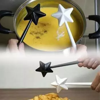 Шейкер для соли и перца, палочка с 3 отверстиями, многоразовая приправа, приправа, звезда, сказочная палочка, ручной дозатор с пентаграммой для приправ, кухонные гаджеты чёрный