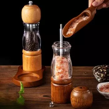 Шейкер для специй Удобное хранение Надежная Отличная недеформируемая Полезная мельница для перца для кемпинга коричневый