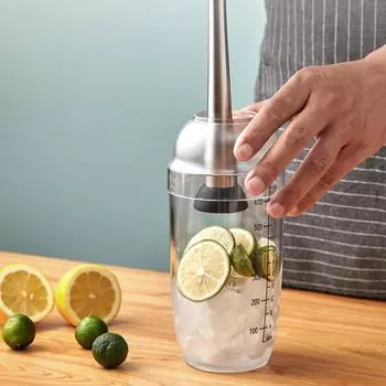 Шейкерная чашка со шкалой Beat Lemon Fruit Tea Drink Milk Tea Shop Специальный набор инструментов для производства Утолщенная термостойкая шейкерная чашка