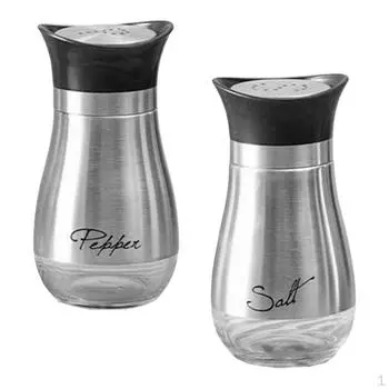 Шейкеры для соли и перца со стеклянным дном, современные с крышкой, шейкер для специй для домашних свадебных ресторанов Argent