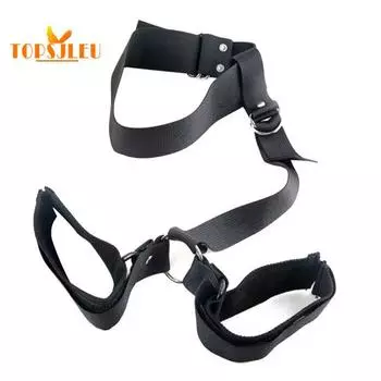 Шейные ремни на запястья Уютный комплект для бондажа — регулируемые ограничители для бондажа и наручники, система под кроватью — набор секс-игрушек для бондажа на руки и шею