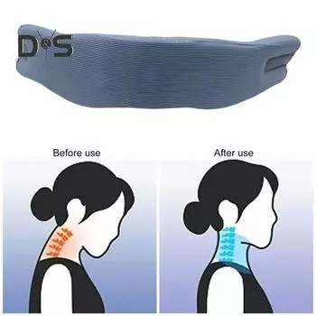 Шейный бандаж для шеи, боли в позвоночнике, облегчение давления, мягкая пена, дышащая, эргономичная поддержка шеи, обертывание для женщин и мужчин, универсальный шейный воротник на день рождения синий