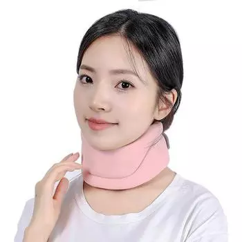 Шейный бандаж для снятия боли, поддержки осанки, для домашнего использования, дышащий нейлон, идеальный корректор для шеи для женщин L розовый