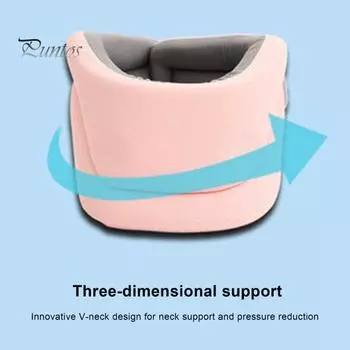 Шейный бандаж для снятия боли, поддержки осанки, для домашнего использования, дышащий нейлон, идеальный корректор для шеи для женщин L розовый