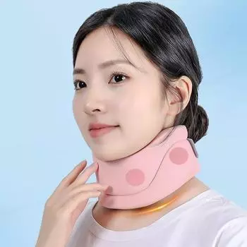 Шейный бандаж для снятия боли, поддержки осанки, для домашнего использования, дышащий нейлон, идеальный корректор для шеи для женщин L розовый