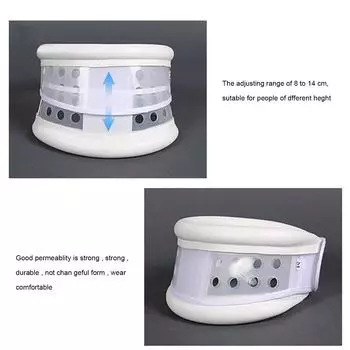 Шейный бандаж при мигрени из-за проблем с шейным отделом позвоночника. Шейный воротник. Облегчение боли в шее. L белый