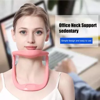 Шейный бандаж, простой в использовании, износостойкий мини-функциональный корректор осанки для снятия боли и стресса для женщин One Size розовый