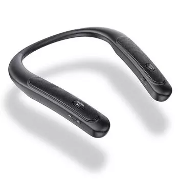 Шейный динамик [Новый сверхлегкий дизайн] Совместим с Bluetooth 5.4, Носимый шейный динамик с японским голосовым сопровождением, Ушной крючок/Плечевой крючок, Двойной