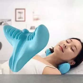 Шейный массажер Гравитационное давление на пальцы Массажная подушка для шеи Подушка для восстановления шеи и плеч Бытовая коррекция тяги Массаж Защита шеи синий